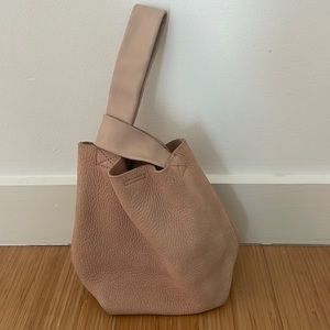 Tan Leather Theory Wristlet